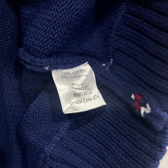 Born Fly Cardigan Long Sleeve Knit Sweater Mens Small Blue Maroon Striped - Picture 7 of 7